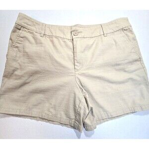 Loft Outlet Women's Shorts, Sz 16, 6" Inseam Beige  100% Cotton Casual Pockets